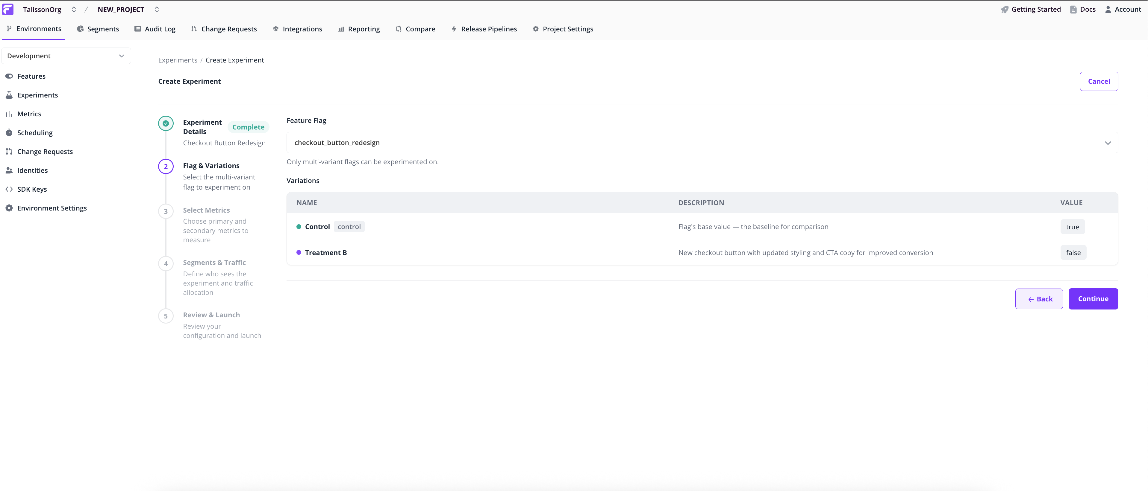 Flag picker with multi-variant flags; the single-variant blocking banner below for context